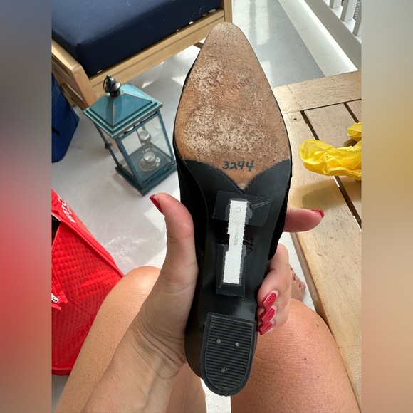 Donald J. Pliner Black and Gold Mules- Velvet, Leather, Size 8 - Picture 6 of 11